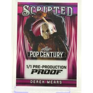 2025 Leaf Metal Pop Century Derek Mears Pink 1/1 Pre Production Proof Jason